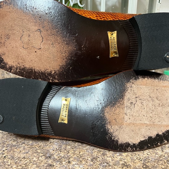 Ennesi genuine snake skin reptile loafer mens 8.5 6594 with tassel main image 4